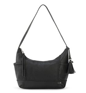 the sak womens kendra hobo bag in leather timeless elevated silhouette soft supple handcrafted sustainably, black ii, one size us