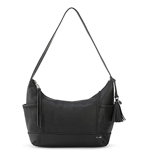 The Sak womens Kendra Hobo Bag in Leather Timeless Elevated Silhouette Soft Supple Handcrafted Sustainably, Black Ii, One Size US