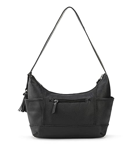 The Sak womens Kendra Hobo Bag in Leather Timeless Elevated Silhouette Soft Supple Handcrafted Sustainably, Black Ii, One Size US