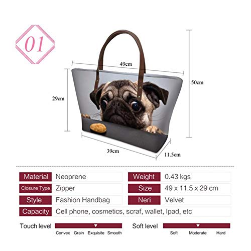 ZFRXIGN Womens Handbags and Wallets Sets Cute Cherry Print Totes Purse Collage Girl Teacher Bookbag Top Handle Bag Casual Work Street School Shoulder Bag