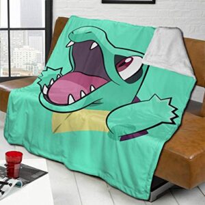 fluffy blanket happy totodile bed blankets super soft reversible sherpa fleece blanket throws 80″ x60