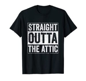 funny hvac tech shirt straight outta the attic mens hvac t-shirt
