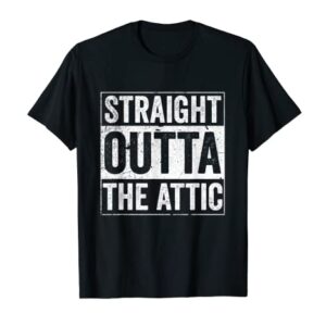 Funny HVAC Tech Shirt Straight Outta The Attic Mens HVAC T-Shirt