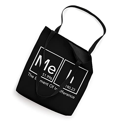 Meh The Element Of Indifference Funny Periodic Table Tote Bag