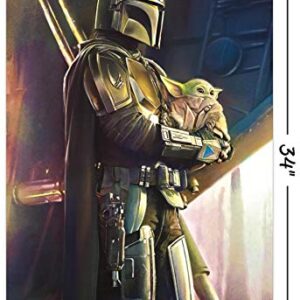 Trends International Star Wars: The Mandalorian - Held Wall Poster, 22.375" x 34", Unframed Version