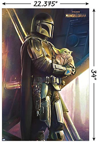Trends International Star Wars: The Mandalorian - Held Wall Poster, 22.375" x 34", Unframed Version