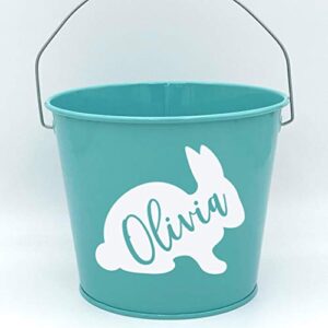 Personalized Easter Bunny Pail ~ Bucket ~ Basket