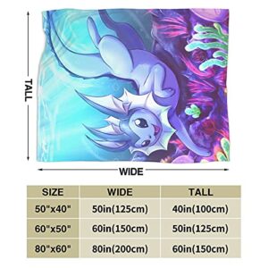 Water Spirit Blanket Super Soft Micro Fiber Cozy Blanket for Suitable Bed Couch for Adults and Children Throw Blankets 80"X60"