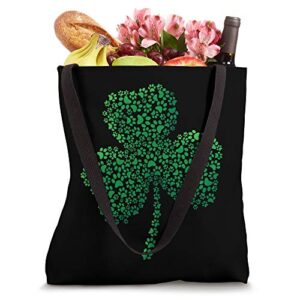 Dog Paw Shamrock St Patricks Day Cat Saint Pattys Gift Tote Bag