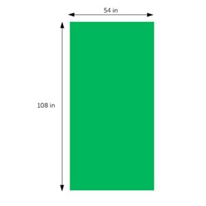 DecorRack 2 Rectangular Tablecloths -BPA- Free Plastic, 54 x 108 inch, Dining Table Cover Cloth Rectangle for Parties, Picnic, Camping and Outdoor, Disposable or Reusable in Green (2 Pack)