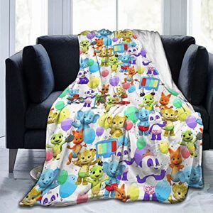 tlove word party tv show blanket soft cozy throw blanket flannel blankets for couch bed living room 60×50 inch