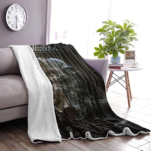 Fluffy Blanket FAL-Lout 4 Bed Blankets Super Soft Reversible Sherpa Fleece Blanket Throws 60" X50