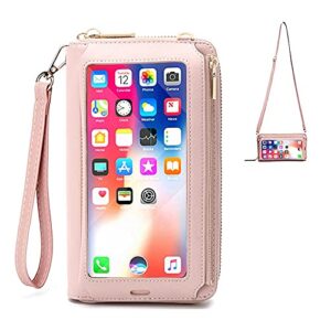 touch screen phone bag purse crossbody bags wallets for women rfid blocking clutch bag wrist bag handbag with shoulder strap wristband