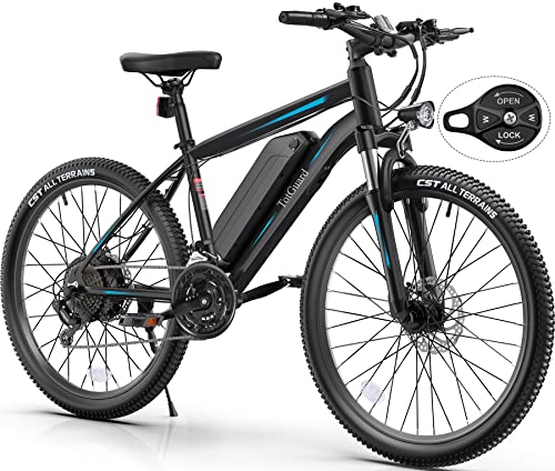 TotGuard Electric Bike, 27.5" Electric Bike for Adults 500W Ebike 21.6MPH Adult Electric Bicycles Electric Mountain Bike,48V 10Ah Removable Lithium Battery,Shimano 21S Gears,Lockable Suspension Fork