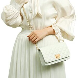 HAKSIM Women Shoulder Bag Quilted Crossbody Purse Designer Lattice Leather Chain Bag