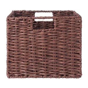 Winsome Wood Tessa Basket, Walnut