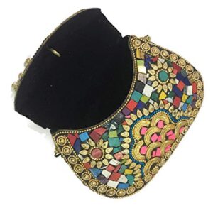 Multi color metal mosaic clutch Wallet purse party bag for women Wedding Box Clutch for Women