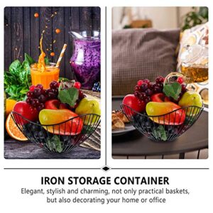 BESPORTBLE Nordic Style Storage Basket Iron Storage Container Home Document Holder 1Pc