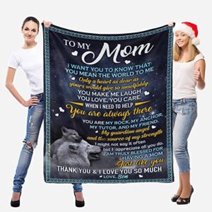 InterestPrint Personalized Love Blanket Throw to My Mom from Daughter & Son, Mother's Day Blanket Gift I am Truly Blessed for Having a mom just Like You Blanket