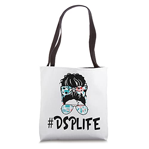 Messy Bun DSP Life Nurse Xmas Ideas Funny Tote Bag