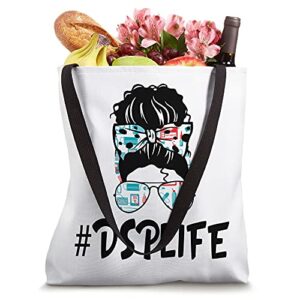 Messy Bun DSP Life Nurse Xmas Ideas Funny Tote Bag