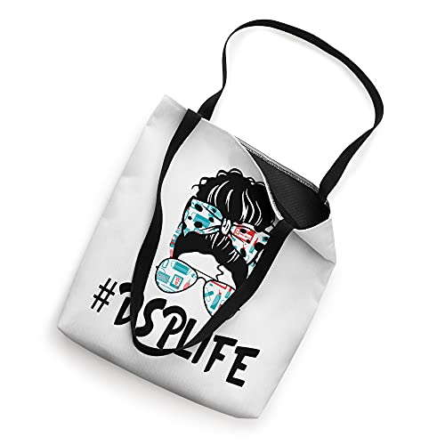 Messy Bun DSP Life Nurse Xmas Ideas Funny Tote Bag