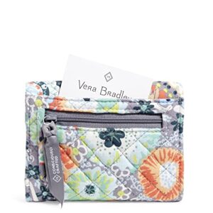 Vera Bradley Women's Cotton Riley Compact Wallet With RFID Protection, Citrus Paisley - Recycled Cotton, One Size