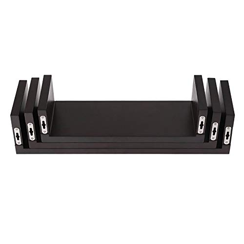 Kcelarec Floating Shelves Wall Mounted, Solid Wood Wall Shelves (Black)