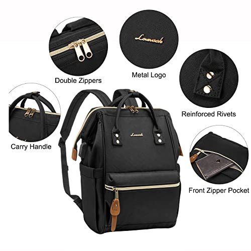 LOVEVOOK Mini Backpack Purse for Women Small Backpack Bag for Teen Girls, Cute Fashion Daypack with USB Charging Port, Black