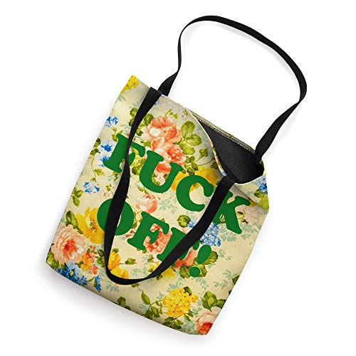 Retro Floral Fuck Off Tote Bag