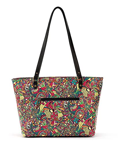 Sakroots womens Women's Metro tote, Rainbow Spirit Desert