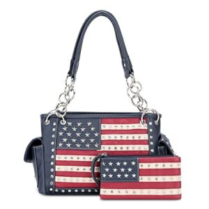 montana west patriotic handbags for women concealed carry satchel purse american pride flag tote shoulder bags navy us04g-8085w-ny