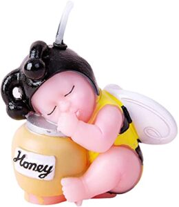 bee baby honey birthday candle cake topper candle for baby shower favors party decoration
