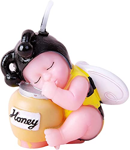 Bee Baby Honey Birthday Candle Cake Topper Candle for Baby Shower Favors Party Decoration