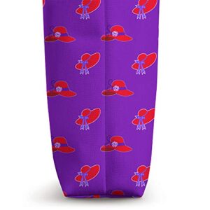 Cute Red Hats Elegant Style Gift | Purple Tote Bag