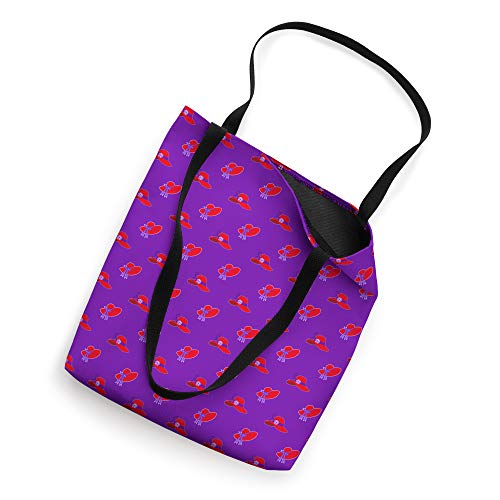 Cute Red Hats Elegant Style Gift | Purple Tote Bag