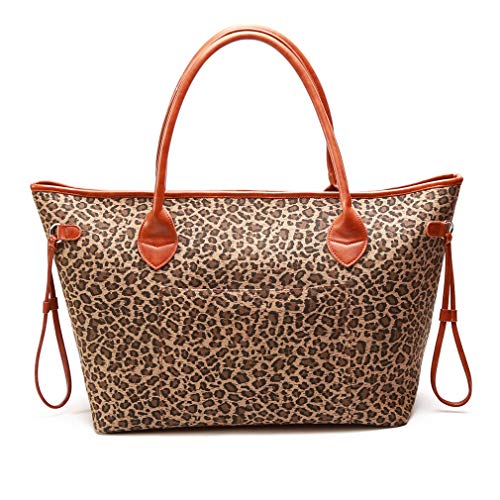 Leopard Tote Handbag Oversize Women Weekend Beach Bags Market Grocery & Picnic Tote Bag with Pockets Zipper Gifts for Women (X-Large, Cheetah Print)