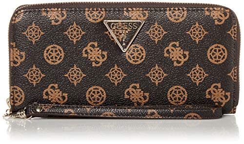 GUESS Sandrine Large Zip Around Wallet, Mocha