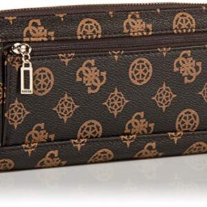 GUESS Sandrine Large Zip Around Wallet, Mocha