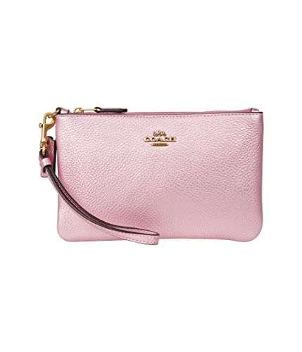 COACH Metallic Small Wristlet Metallic Pink One Size