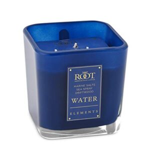 root candles scented candles elements collection premium handcrafted 2-wick candle, 10.5-ounce, water