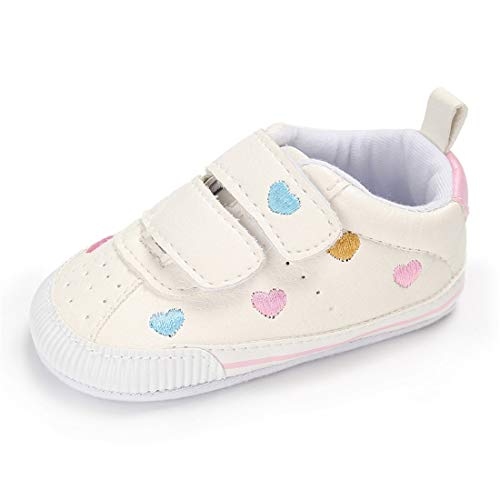 E-FAK Baby Boys Girls Shoes Non-Slip Rubber Sole Infant Toddler Sneakers Crib First Walker Shoes(0-18 Months) (01 Multi-Color, 0_Months)