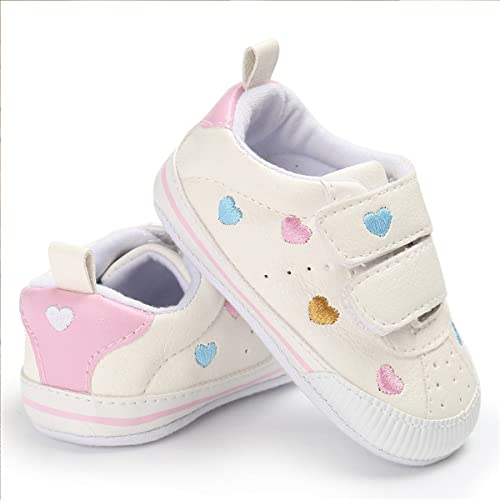 E-FAK Baby Boys Girls Shoes Non-Slip Rubber Sole Infant Toddler Sneakers Crib First Walker Shoes(0-18 Months) (01 Multi-Color, 0_Months)