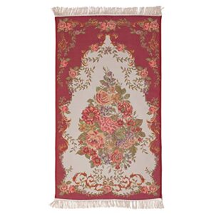 visco love memory foam area rug & runners (prayer rug) (red-patterned)