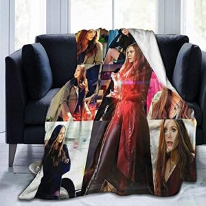 elizabeth olsen wanda maximoff soft and comfortable wool fleece throw blankets yoga blanket beach blanket suitable for home and tourist camping
