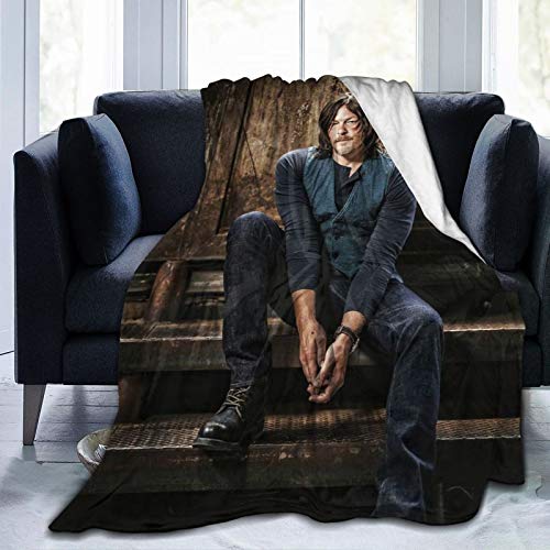 The Walking Dead Daryl Dixon Blanket Soft Plush Throw Blanket - Super Fuzzy Fleece Blanket for Couch Bed Sofa All Season 80"X60"