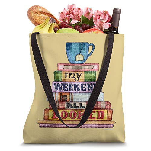 My Weekend Is All Booked Funny Book Lover Products Tote Bag