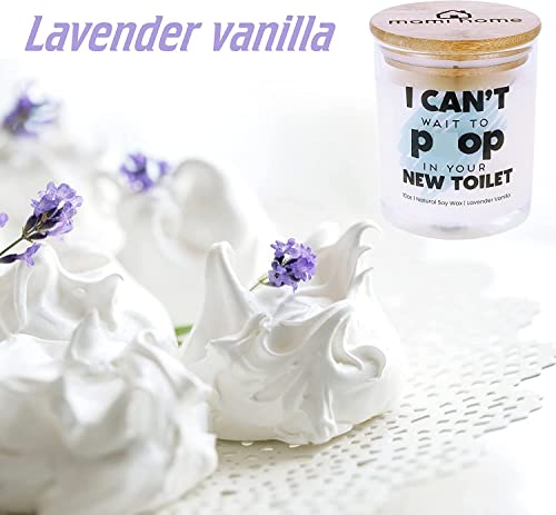 Funny Housewarming Gifts New Home - I Can't Wait To P*op In Your New Toilet Candles- Home Warming Gifts New Home Candle, New Apartment, New Homeowner Gifts, House Warming Gifts(Lavender Vanilla, 10oz)