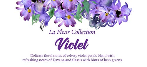 Root Candles Scented Candles La Fleur Collection Beeswax Blend Handcrafted 3-Wick Candle, 14-Ounce, Violet