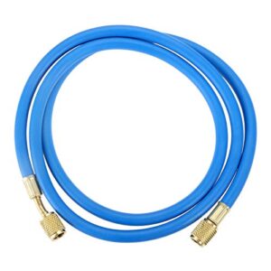 aupoko r410a ac refrigerant charging hoses, 60’’ r410a hvac charging hose with 1/4’’ sae flare, with 800 psi working pressure for r410a r22 r134a r12 r502 air condition system